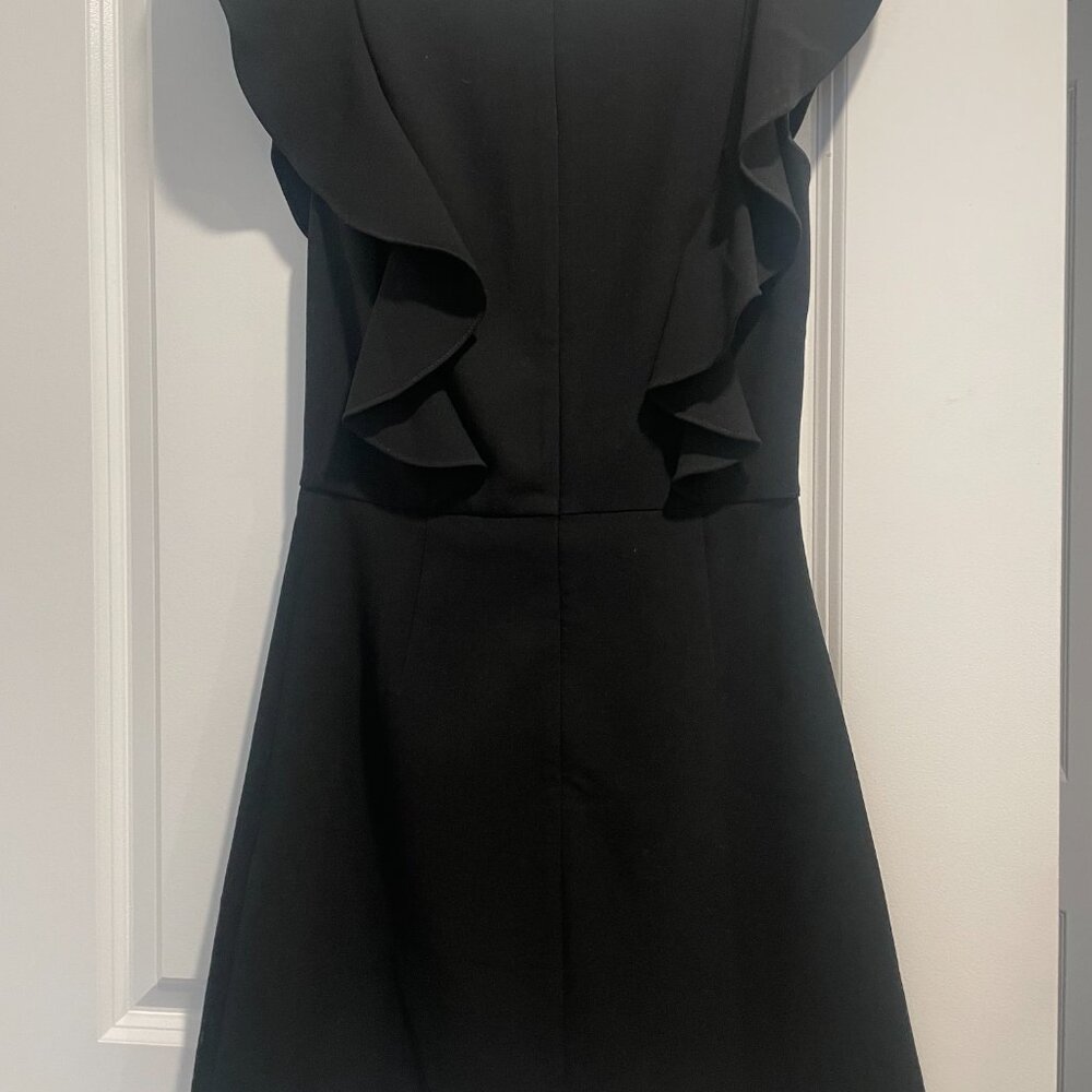 French Connection Whisper Ruffle V Neck Dress - Picture 5 of 6